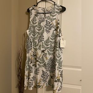 Floral 100% linen dress